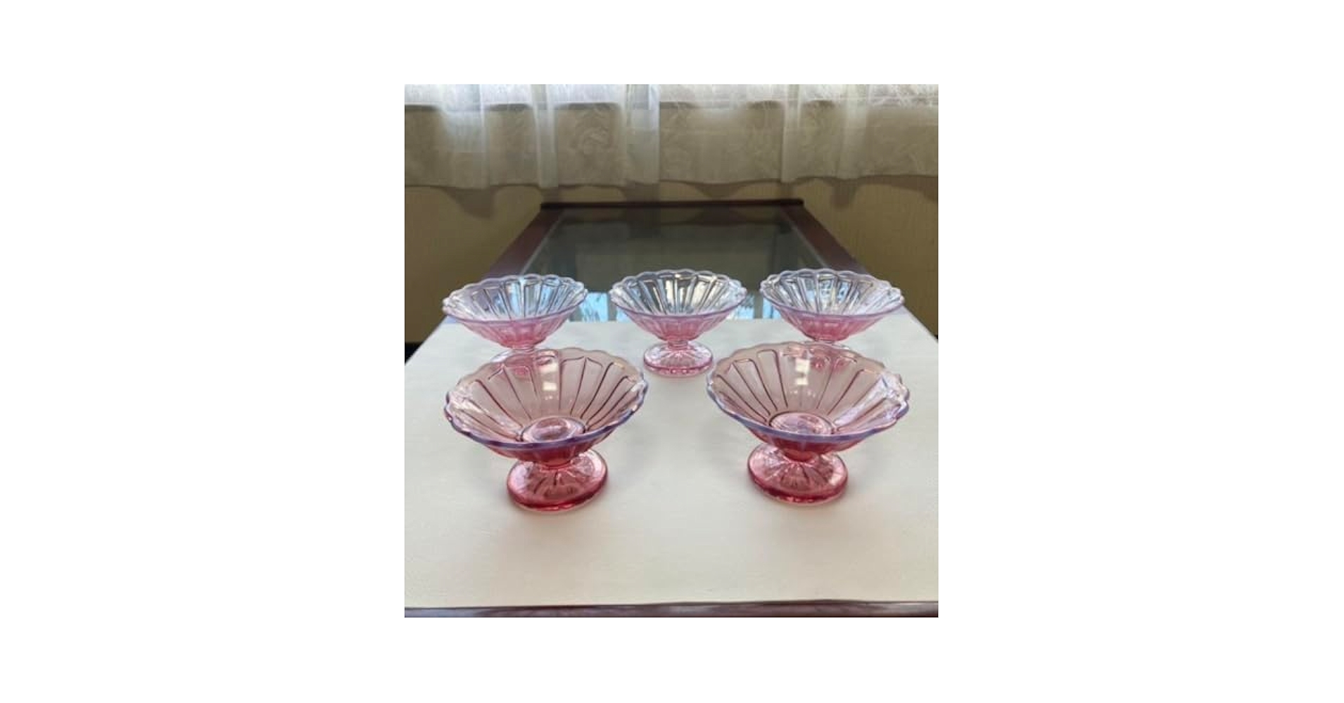 廣田硝子 雪の花 フラッペ 器 グラス 脚付き カシス ピンク レア 希少 5客 Amazon.co.jp: 廣田硝子 雪の花 フラッペ 器 グラス 脚付き